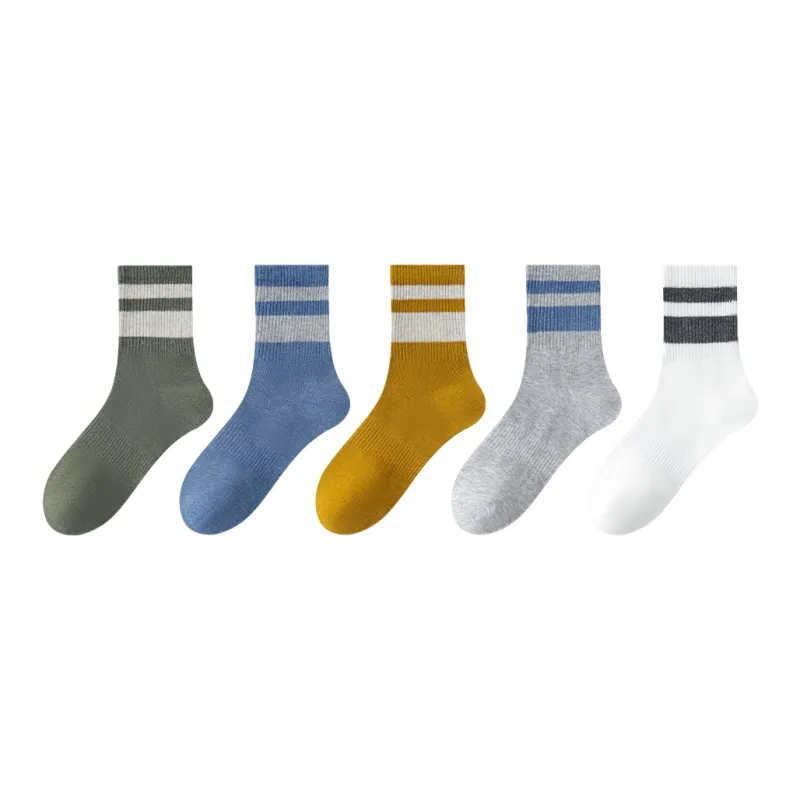 MIIOW Mid Calf Socks Men's 5 Pack-18