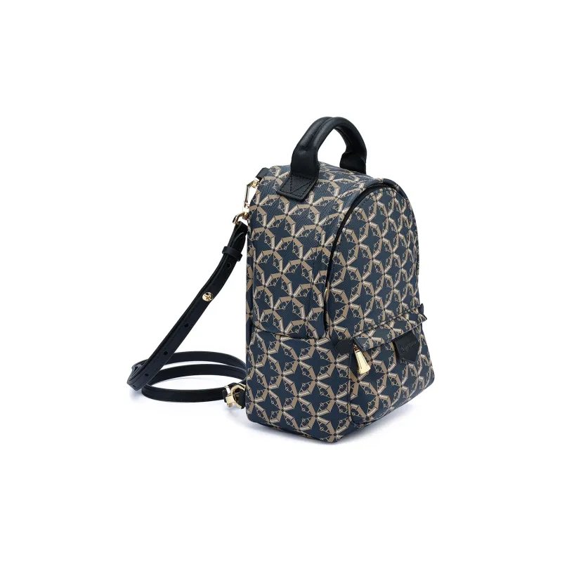 AQUASCUTUM Top Grain Cow Leather Backpack Trumpets Women's Dark Blue-1