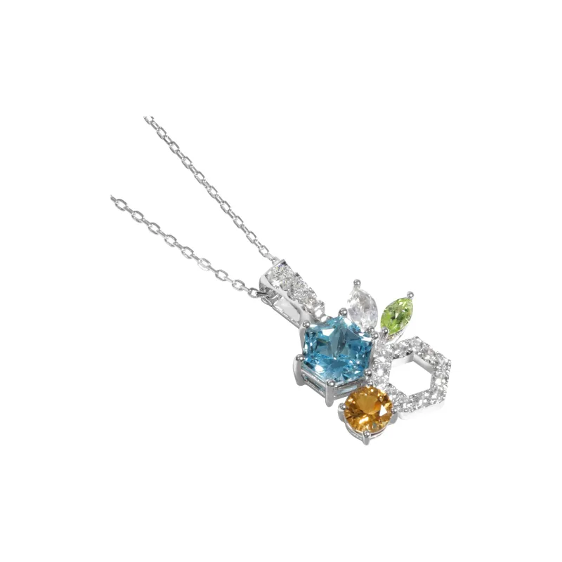 ARTE Rhodium Plated 925 Sterling Silver Charm/Pendant Women's-1