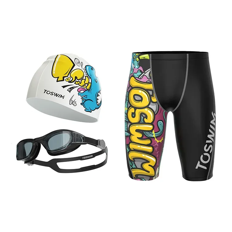 TOSWIM Swimming Sets Elastane Pool Beach Men's-2