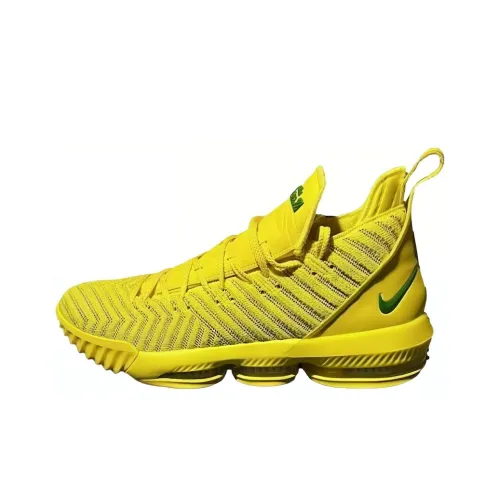 Nike LeBron 16 Oregon Ducks Yellow Strike PE