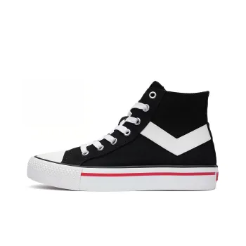 PONY Shooter Anti Slip Wear Resistant Breathable Lightweight High Top Canvas Shoes Unisex Black