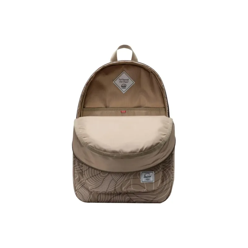 Herschel Recycled Fabric Backpack Unisex Plaid Brown-3