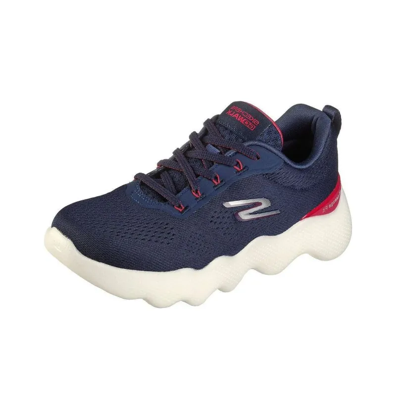 Skechers Go Walk Massage Fit Cushioned Slip-Resistant Low-Top Running Shoes Women's Blue Purple-0