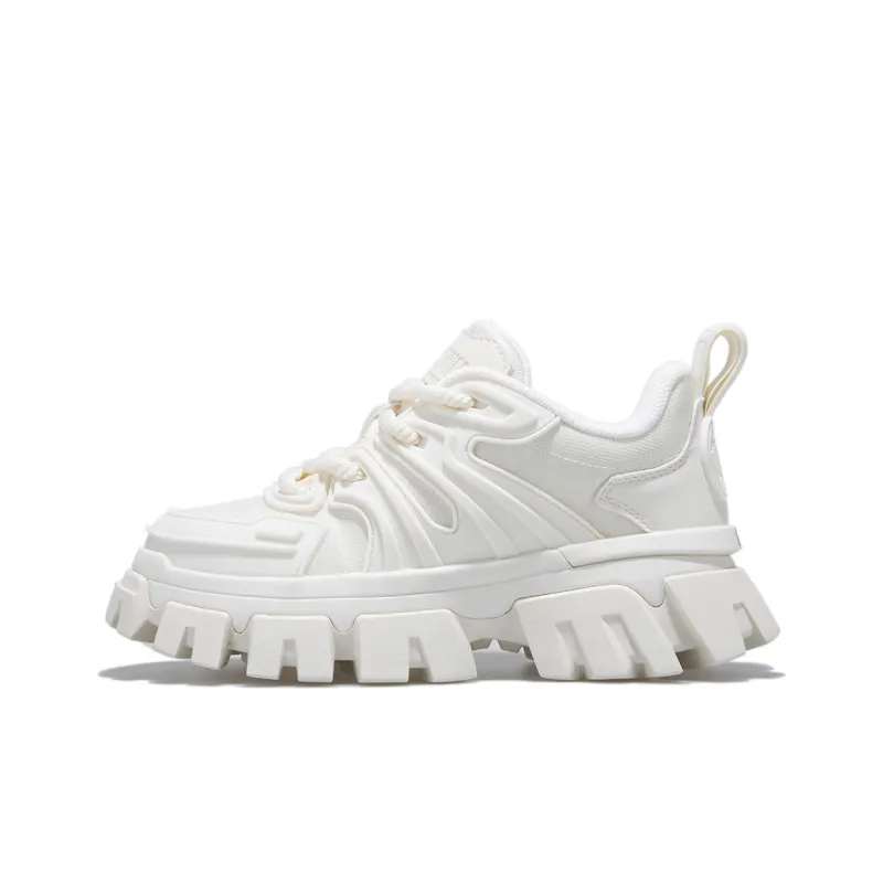 Palladium Abrasion Resistant Slip Resistant Low Top Chunky Sneakers Men's White-0