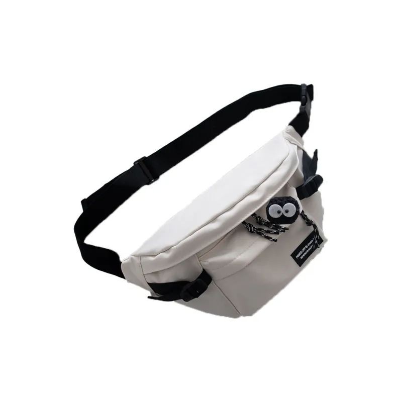 G FAVOR Nylon Sling Bag Regular Unisex Black/White/Purple-2