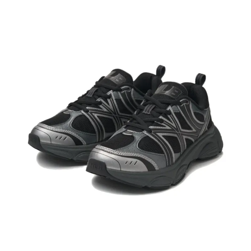 MLB Chunky Runner Ace Runner Wear Resistant Low Top Casual Running Shoes Unisex Black-2