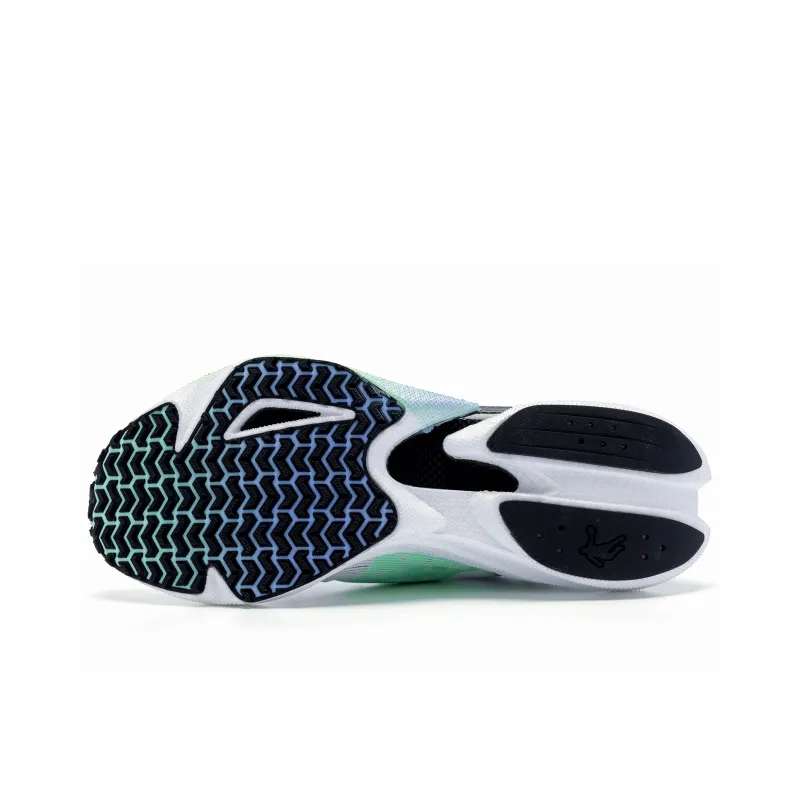 QIAODAN Feiteng PRO Cushioned Slip Resistant Abrasion Resistant Low Top Long Distance Running Shoes Men's White Green-4