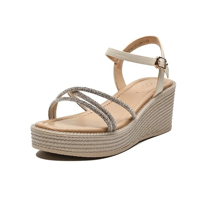 JOSINY One Strap Sandals 6.5cm Women's Ecru-2