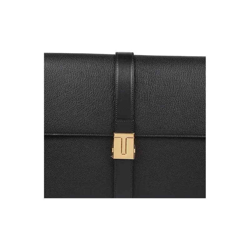 TOM FORD Goatskin Briefcase Clutch Men's Black-3