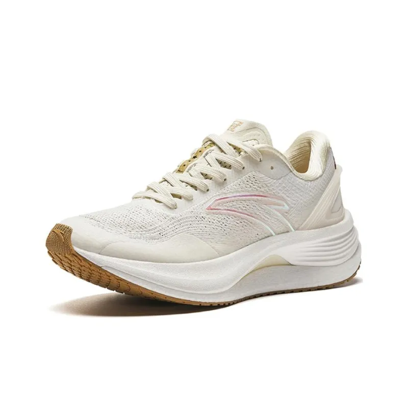 Anta Champion Running Shoes Pro Xian Technology Cushioning Wear-Resistant Low-Top Running Shoes Women's White Gray-1