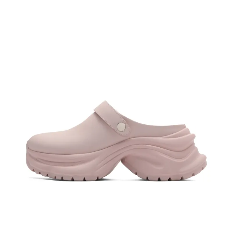 BELLE Abrasion Resistant Closed Toe Slippers Women's Black, Pink, Beige-6