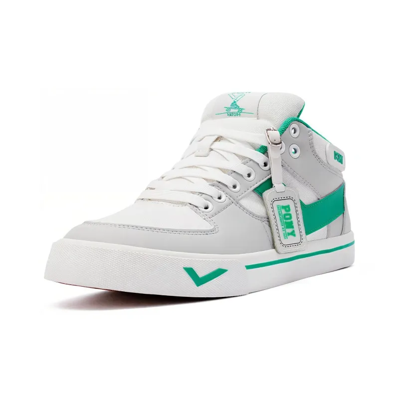PONY Atop Low Top Skateboard Shoes Unisex Gray Green-1