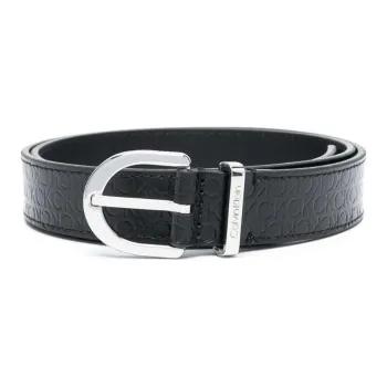 Calvin Klein Logo debossd Leather Belt