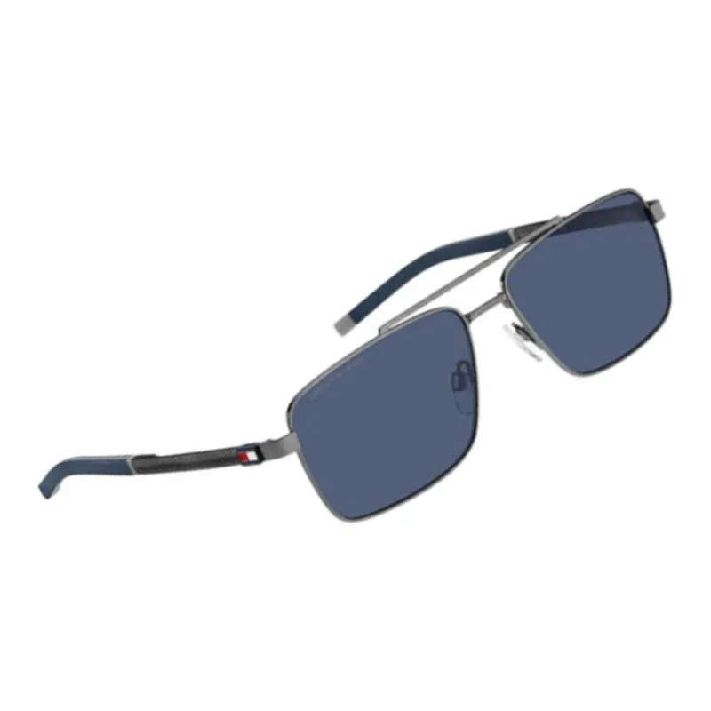 Tommy Hilfiger Stainless Steel Aviator Sunglasses Men's Gray-2