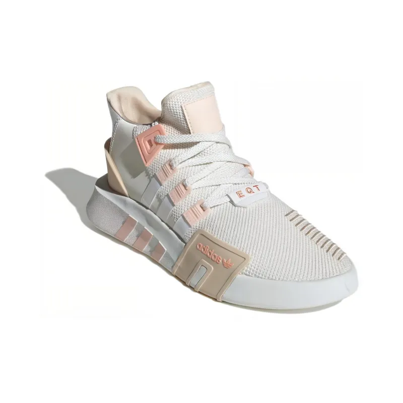Adidas Originals Eqt Bask Adv Cushioned Wear Resistant Coverage Mid Top Casual Shoes Unisex White Brown-2