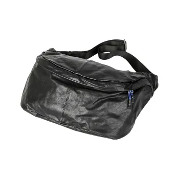 DOSRFINI Genuine Leather Top Grain Tanned Cow Leather Crossbody Bag Regular Men's Black