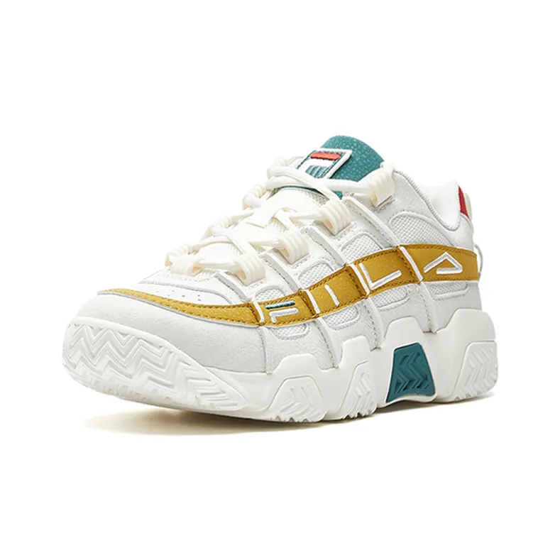 FILA Barricade Vntg Gs White/Yellow/Green Women's-1