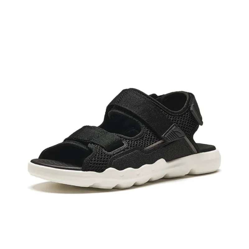 Anta Beach Sandals Women's Black White-1