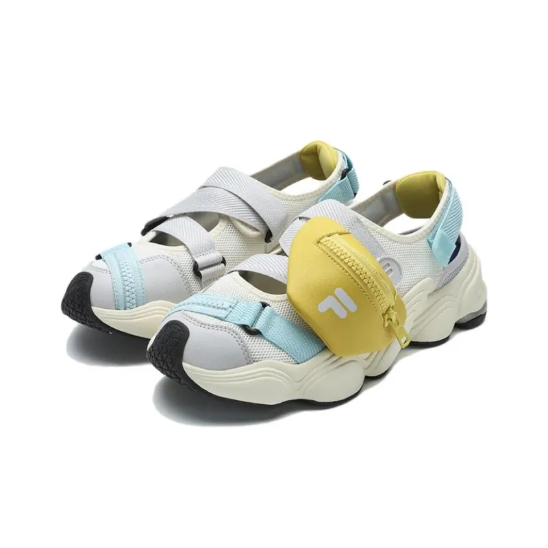 FILA FUSION TENACITY Beach Sandals Women's White Gray Yellow-1
