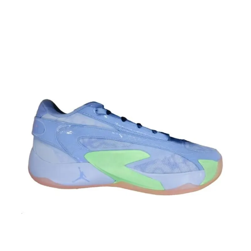 Lethal Shooter x Jordan Luka 2 Wear-Resistant Low-Top Basketball Shoes Men's Blue Yellow White-1