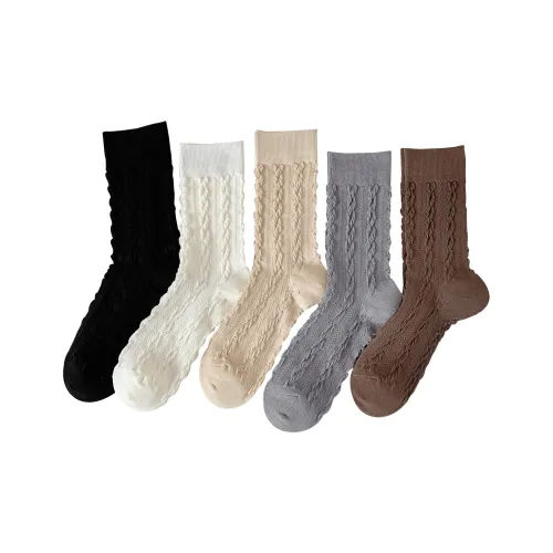 MIZU Summer Mid Calf Socks Women's 5 Pairs
