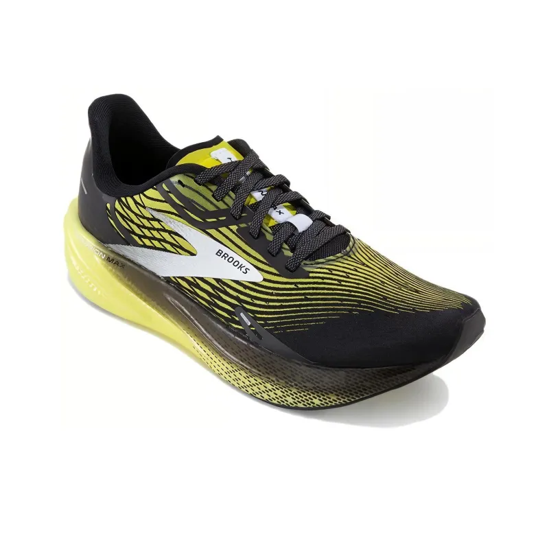 Brooks Hyperion Ma Gale Cushioning Slip Resistant Low Top Running Shoes Men's Yellow Black-1