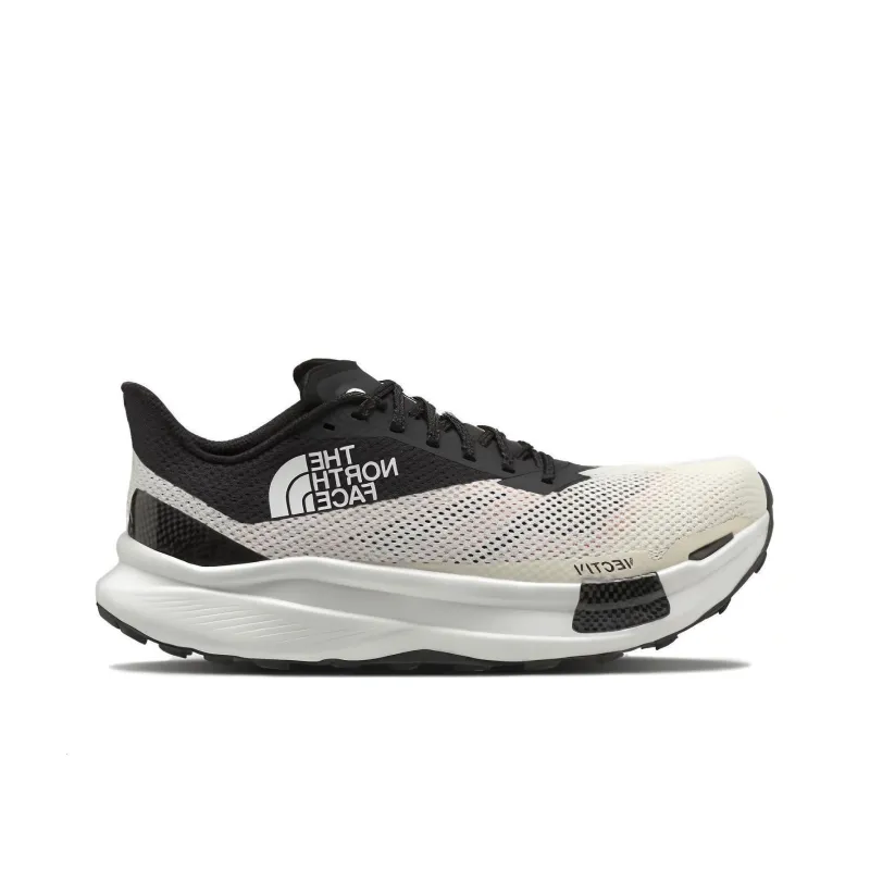 THE NORTH FACE Anti-Slip And Wear-Resistant Breathable Low-Top Carbon Plate Running Shoes Women's Beige Black-1