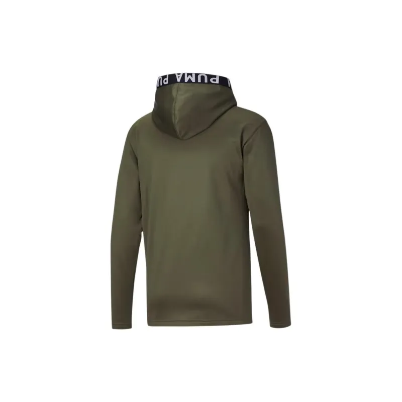 PUMA Train PWR Fleece FZ Jackets Coats Men's Dark Green Moss-1