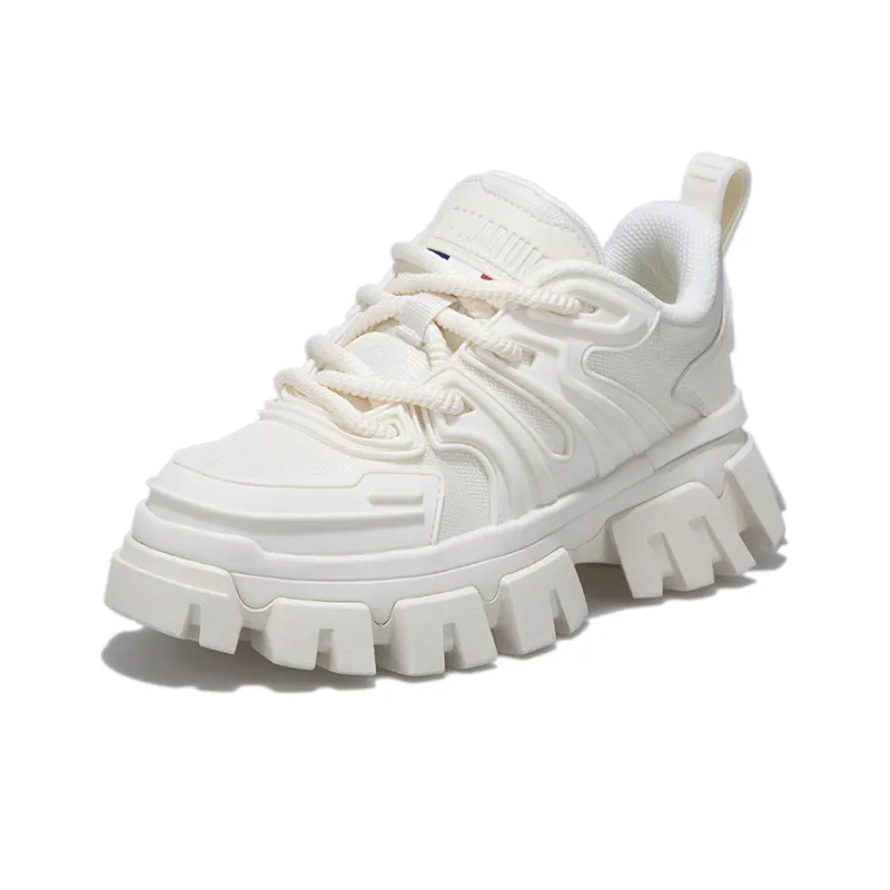 Palladium Abrasion Resistant Slip Resistant Low Top Chunky Sneakers Men's White-2