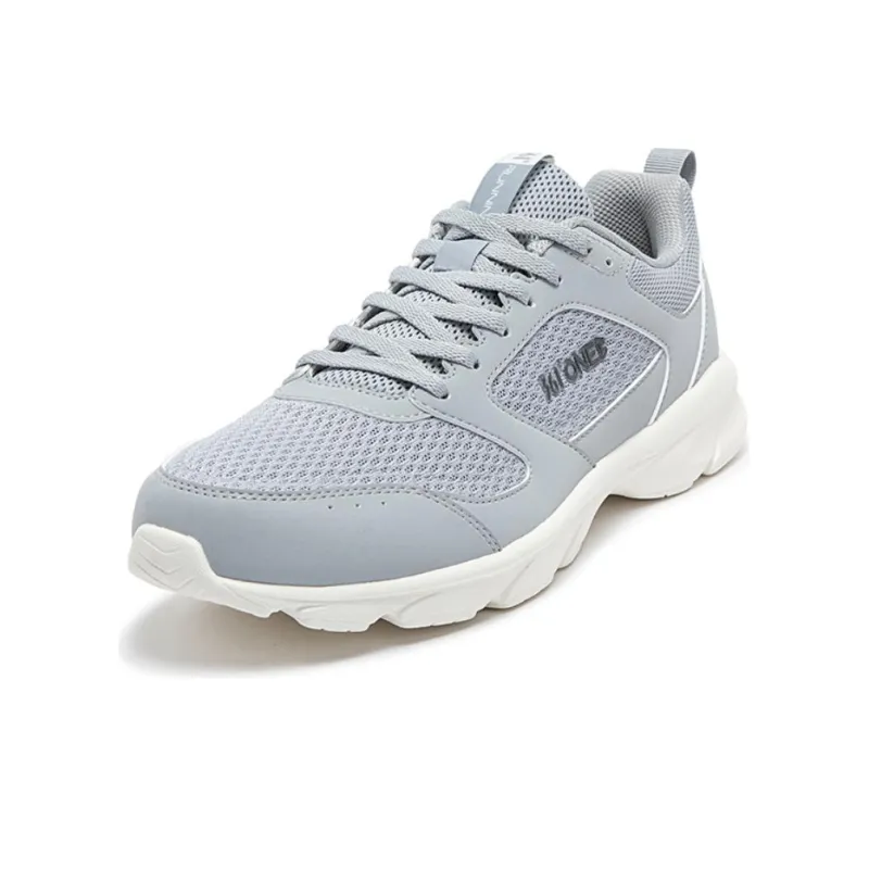 361° Slip-Resistant Breathable Low-Top Running Shoes Men's Gray White-1