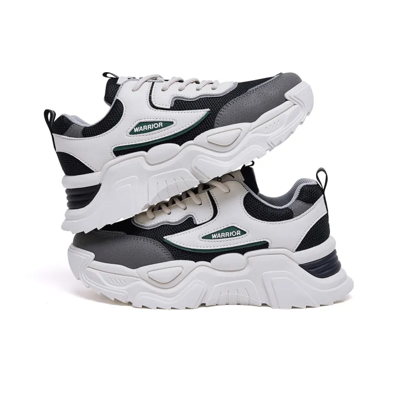 Warrior Slip Resistant Breathable Lightweight Height Increasing Low Top Chunky Sneakers Women's-3