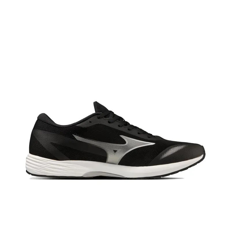 Mizuno Cushioning, Wear Resistant Low Top Running Shoes Unisex Black Gray White-1