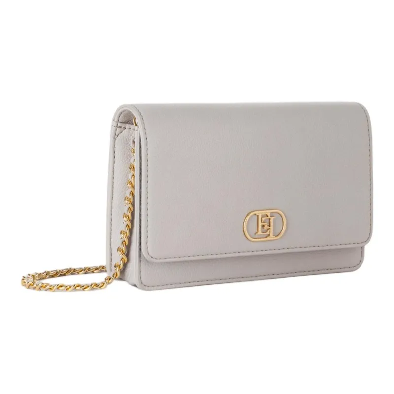 Elisabetta Franchi Polyester Blend With Polyurethane Crossbody Bag Shoulder Bag Women's Pearl Gray-1