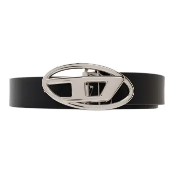 DIESEL B-1DR Logo-buckle Leather Belt