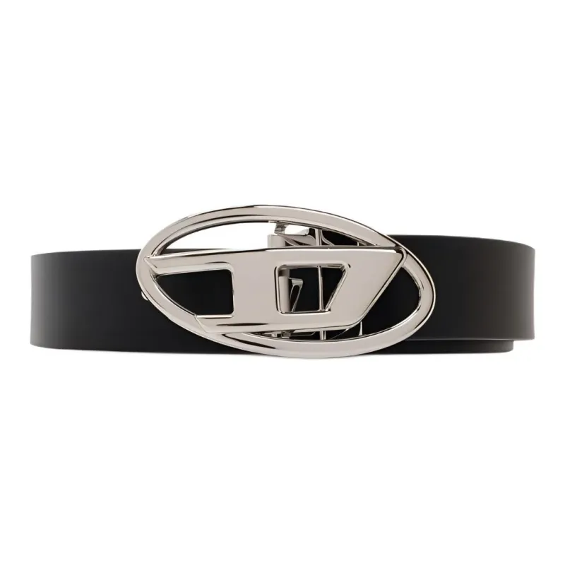 DIESEL B-1DR Logo-buckle Leather Belt-0