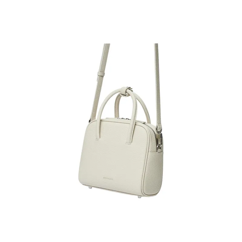 MESCOLATO Cow Leather Shoulder Bag Crossbody Bag Handbag Small Size Women's Milkshake White-2