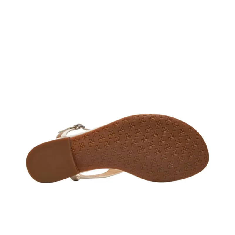 LAUREN RALPH LAUREN Ellington Lizard-embossed Leather Sandals Women's-4