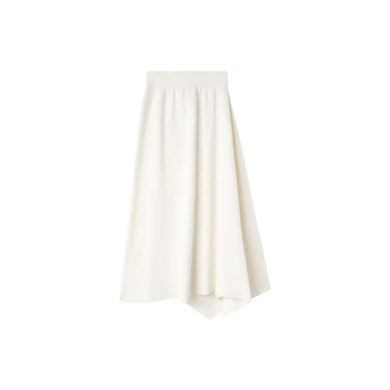 Loro Piana Tazawa Skirt Casual Long Skirts Women's White-1