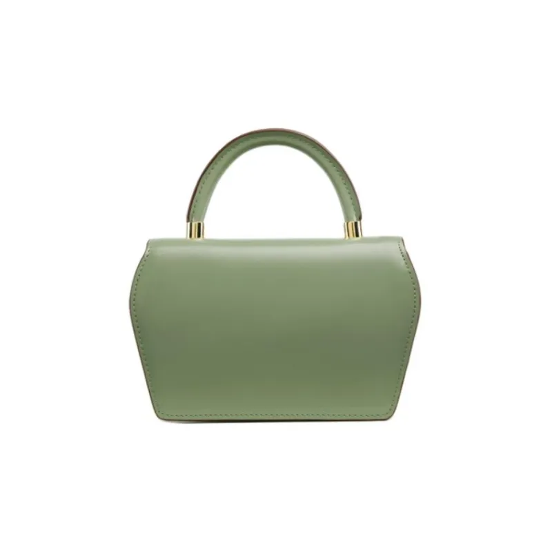 DEERE JACK Cow Leather Shoulder Bag Crossbody Bag Handbag Medium Size Women's Matcha Green-4