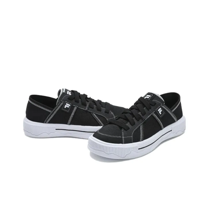 FILA FUSION POP 3 SE III SE Anti-Slip Wear-Resistant Low-Top Canvas Shoes Women's Black-2