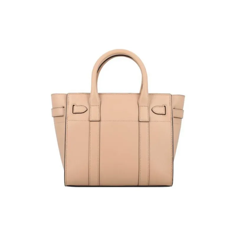 Mulberry Bayswater Calfskin Handbag Mini Women's Beige-3