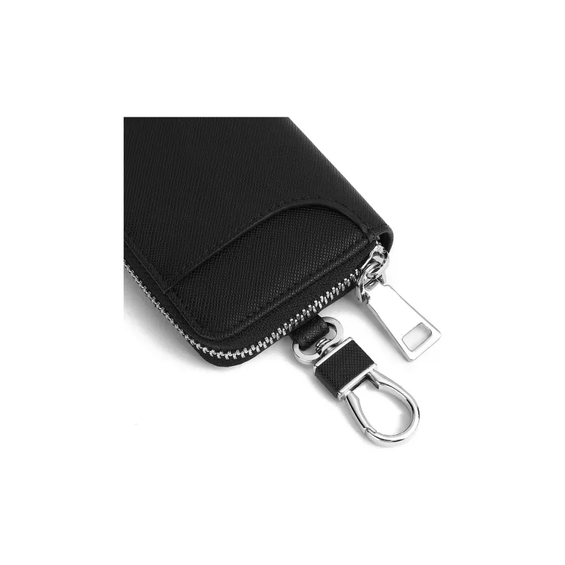 NAVIGARE Cow Leather Key Pouch Card Holder Men's Black-5