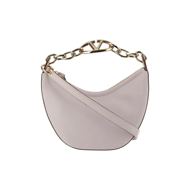 Valentino Leather Bonded Lambskin Moon Bag One Shoulder Handbag Mini Women's Light Purple-2