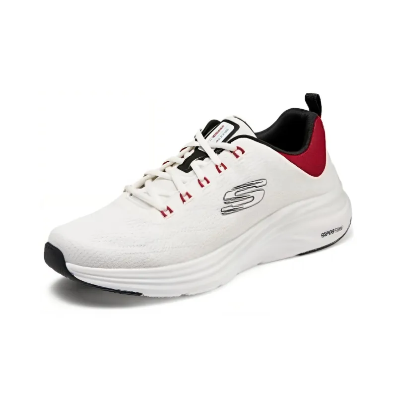 Skechers Vapor Foam Cushioning Wear Resistant Rebound Low Top Casual Running Shoes Men's White Gray-2