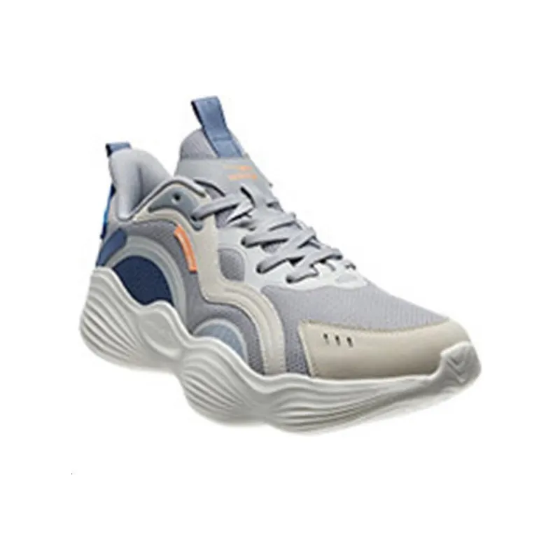 Erke Anti-Slip And Wear-Resistant Breathable Low-Top Running Shoes Men's Gray Blue-1