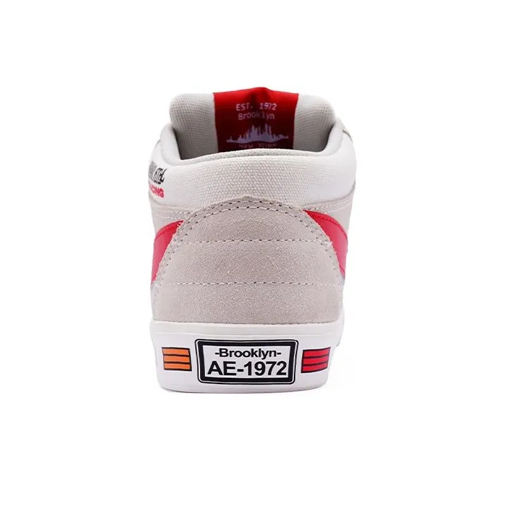 PONY Atop Wrapping Anti Slip Shock Absorbing And Wear Resistant Low Top Skateboard Shoes Unisex Beige Red-4