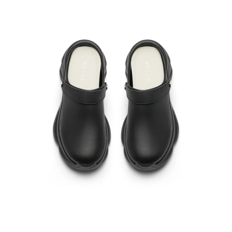 BELLE Abrasion Resistant Closed Toe Slippers Women's Black, Pink, Beige-3