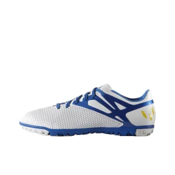 Adidas Messi 15.3 TF Rubber Broken Studs Wear Resistant Soccer Shoes Men's White Blue