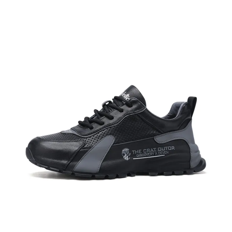 U7 Cushioning Anti Slip Wear Resistant Breathable Moisture Wicking Low Top Casual Shoes Men's Black-0